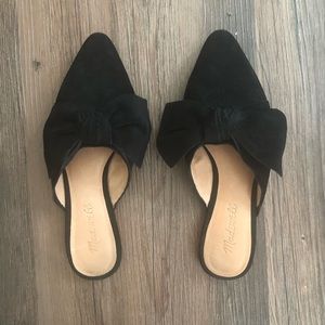 Madewell Black Suede Slides size 6.5